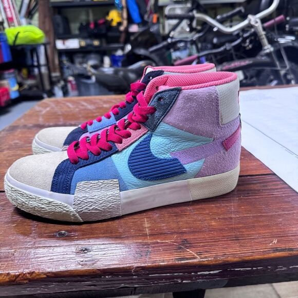 Nike Blazer Mid ’77 Patchwork Multicolor Women’s Sneakers Size 6 - Picture 5 of 9